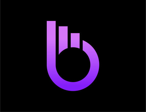 Modern business letter b logo design