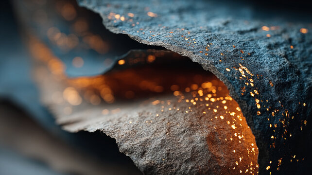 Burnt parchment edges curling inward with golden singe marks