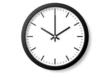 A sleek and modern clock face design features a minimalist style, ideal for time management visuals, appointments, and branding projects.