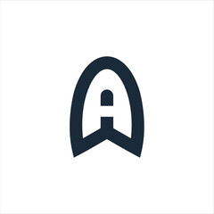 Obraz premium Abstract initial letter A logo design. Icon for luxury, elegant and simple business Vector