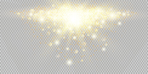 Sparkling stars with glowing light effects, isolated on transparent background. Twinkling glitter, shiny sparkles, festive magic glow for overlays, Christmas, New Year, or party designs © HC Designer