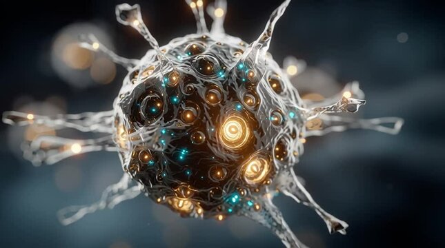 Xenobiological Virion: 3D Hyperrealistic Rendering of a Pathogenic Particle in Molecular Void