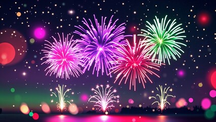 Fototapeta premium fireworks in the night sky