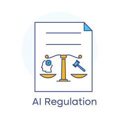 Smart AI Rules and Legal Framework Icon with editable stroke
