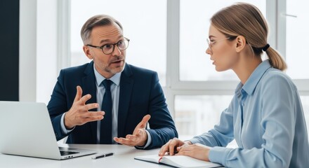 Fototapeta premium Business colleagues are having a discussion at the office