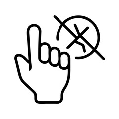 Obraz premium Hand gesture indicating no swearing with prohibition symbol 