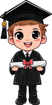 A boy Smiling stident graduation