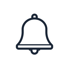 Obraz premium simple bell icon with a glossy finish and shadow on a light background 