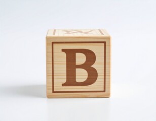 Wooden Letter Block "B": Educational Toy & Nursery Decor