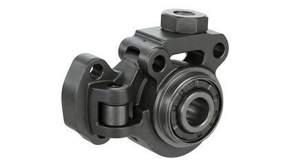 A heavy-duty clutch release bearing assembly, a critical component for a commercial truck's manual transmission system, isolated on a clean white background. 