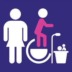 Fototapeta premium Inclusive restroom signage for all genders