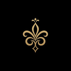 Elegant Golden Ornamental Logo 