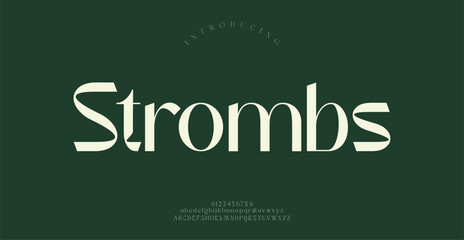 Strombs vector illustration of colorful font family