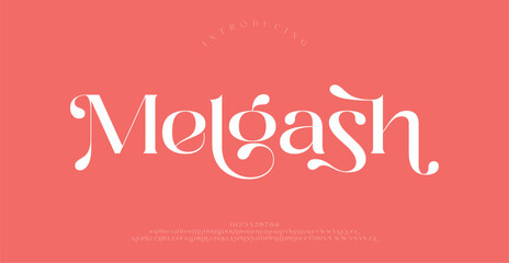 Meloash modern stylish capital alphabet letter logo design