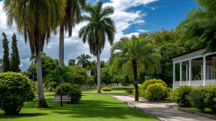 Lush Botanical Garden in Cienfuegos, Cuba