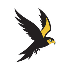 Hunting Falcon Diving With Claws