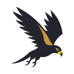 Falcon Diving With Forward Claws