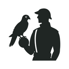 Falcon Perched On Handler’s Glove