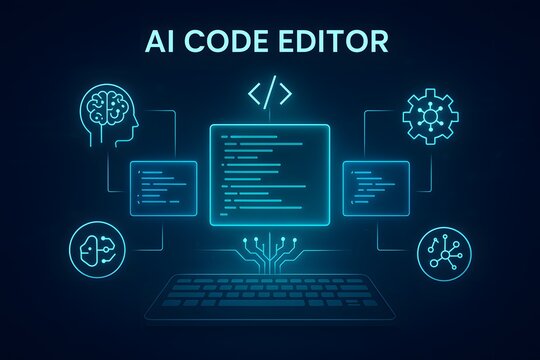  Futuristic AI Code Editor with Advanced Programming Interface for Future Development