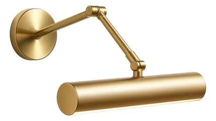 Fototapeta premium Halogen picture light with an extendable arm, designed to illuminate framed art in a home gallery.