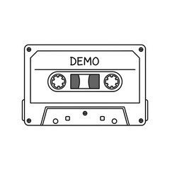 Obraz premium A retro cassette tape with a 