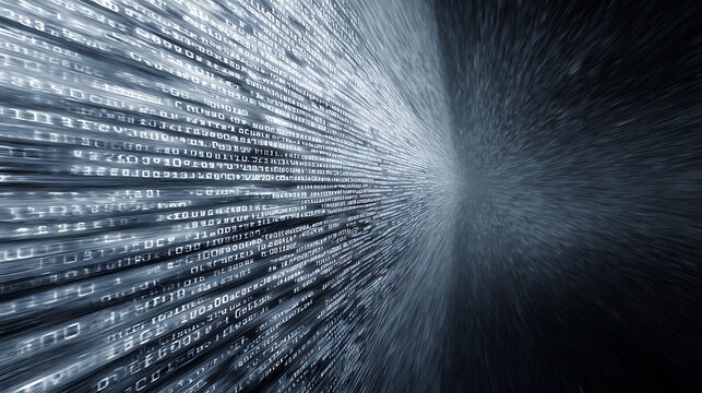 Abstract digital data stream effect.