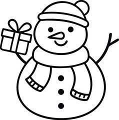 christmas coloring pages, illustration, for kids. winter coloring pages