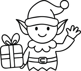 christmas coloring pages, illustration, for kids. winter coloring pages