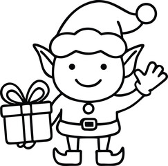 christmas coloring pages, illustration, for kids. winter coloring pages