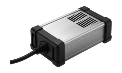 Switching power supply with a rugged exterior for outdoor lighting in a garden of a private residence.