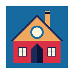 Red house with