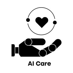 AI Care Icon – Compassionate & Supportive Technology