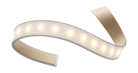 LED strip light with adhesive backing suitable for lining the inside of a bathroom vanity cabinet.