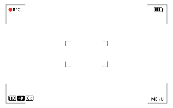 Camera screen recording background frame viewfinder overlay screen