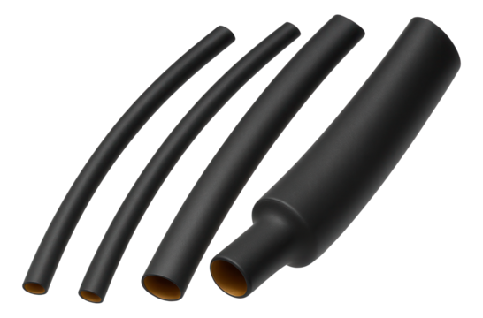 Heat shrink tubing with adhesive lining for creating a waterproof seal on outdoor lighting wires at a cottage.