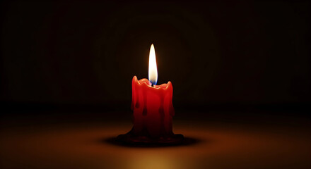 burning candle on a dark background