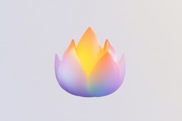 Glowing gradient lotus icon symbolizing mindfulness and meditation