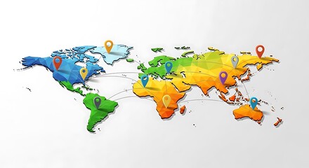 Obraz premium Global Network Connecting the World Through Innovative Technology