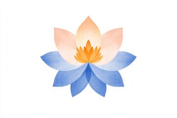 Fototapeta premium Tranquil lotus flower icon for mindfulness and meditation design