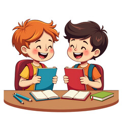 Joyful Kids Holding School Stationery