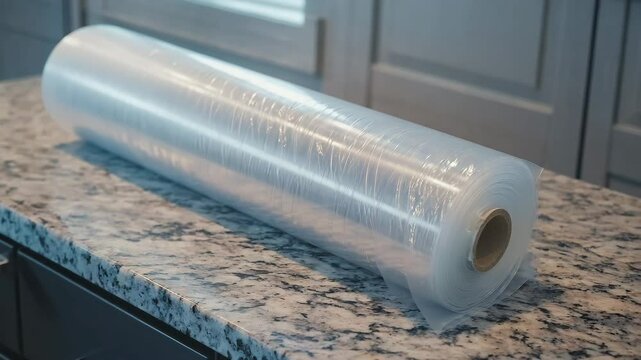 Eco-friendly plastic wrap in the kitchen.