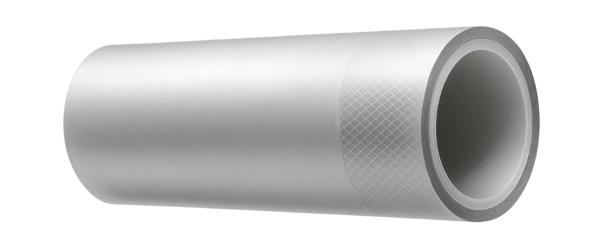A reinforced PEX pipe with a thicker wall for high-pressure water systems in modern homes.