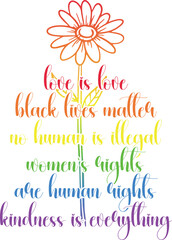 Rainbow LGBTQ Black Lives Matter Science Tee for Activists