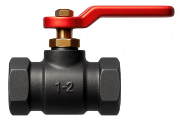 A heavy-duty shut-off valve designed for commercial use in a restaurant's main water supply line.