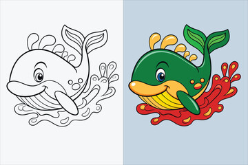 illustration of a dolphin crawling page