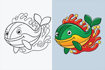 illustration of a dolphin crawling page