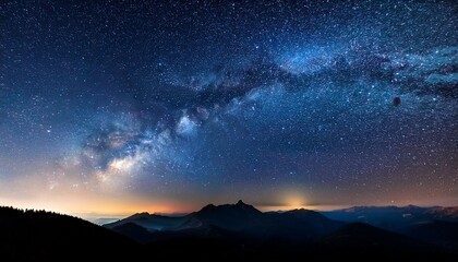 Fototapeta premium night sky starry glimmering celestial lights twinkling brightly darkness universe