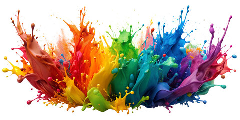 Abstract Paint Splash Isolated On transparent  Background