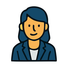 Colorful Icon — Modern Business Symbol, A vibrant vector illustration featuring clean lines and bold colors — ideal for corporate branding, office themes, editorial infographics, and digital UI.