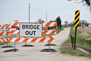 Bridge Out Sign